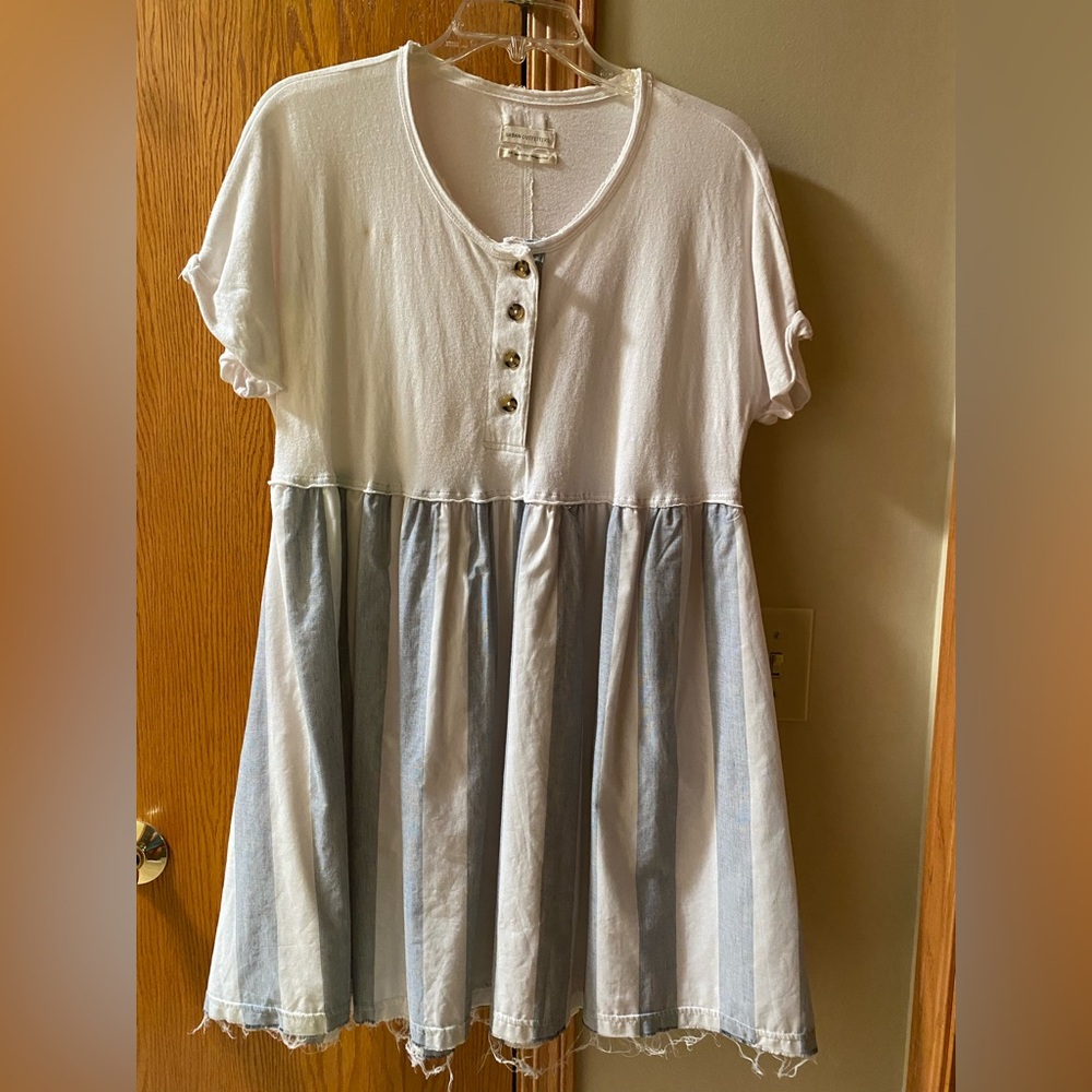 Urban Outfitters White & Grey Mini Dress